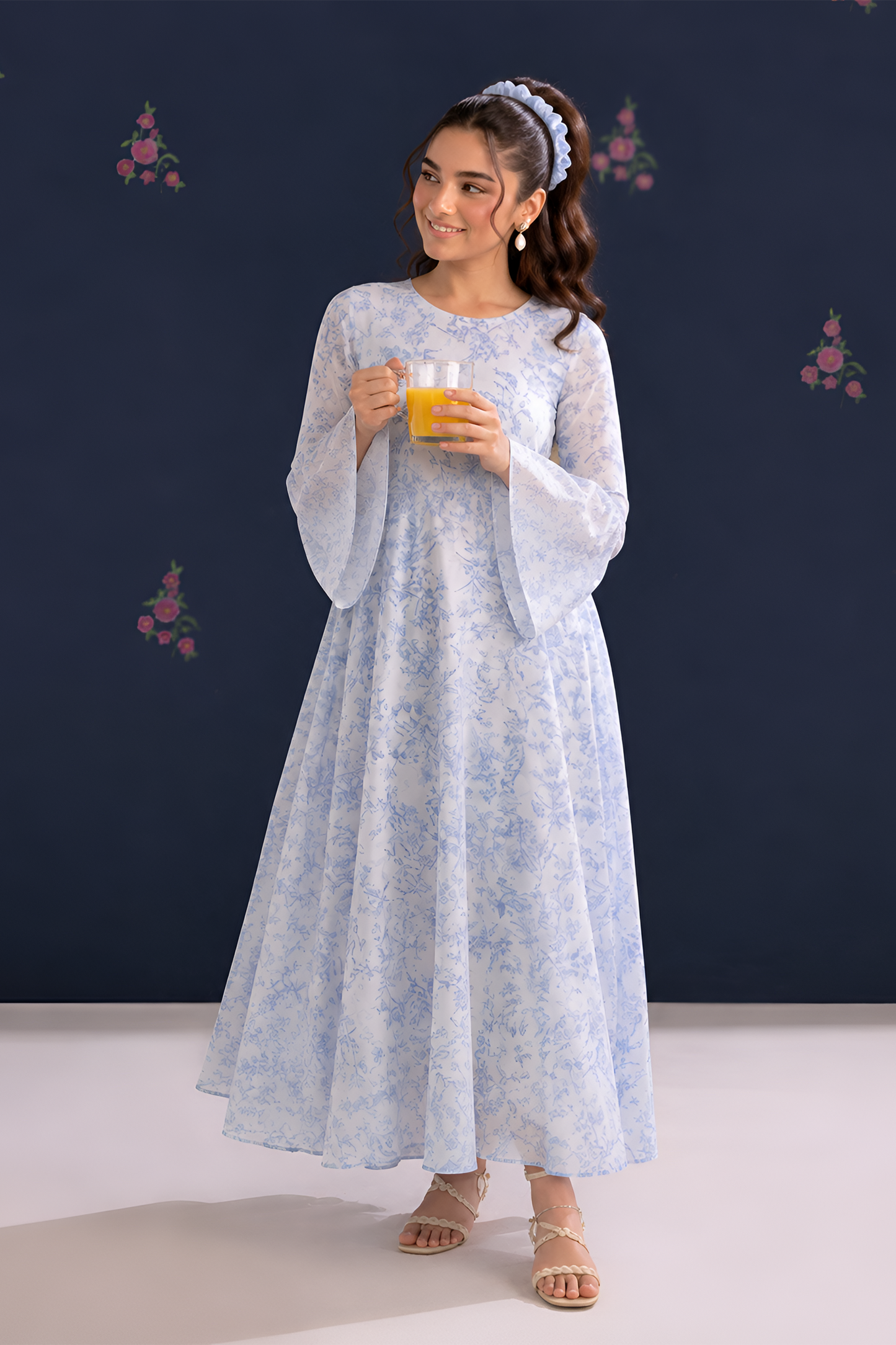 Silk and Saffron Audra Floral Long Dress