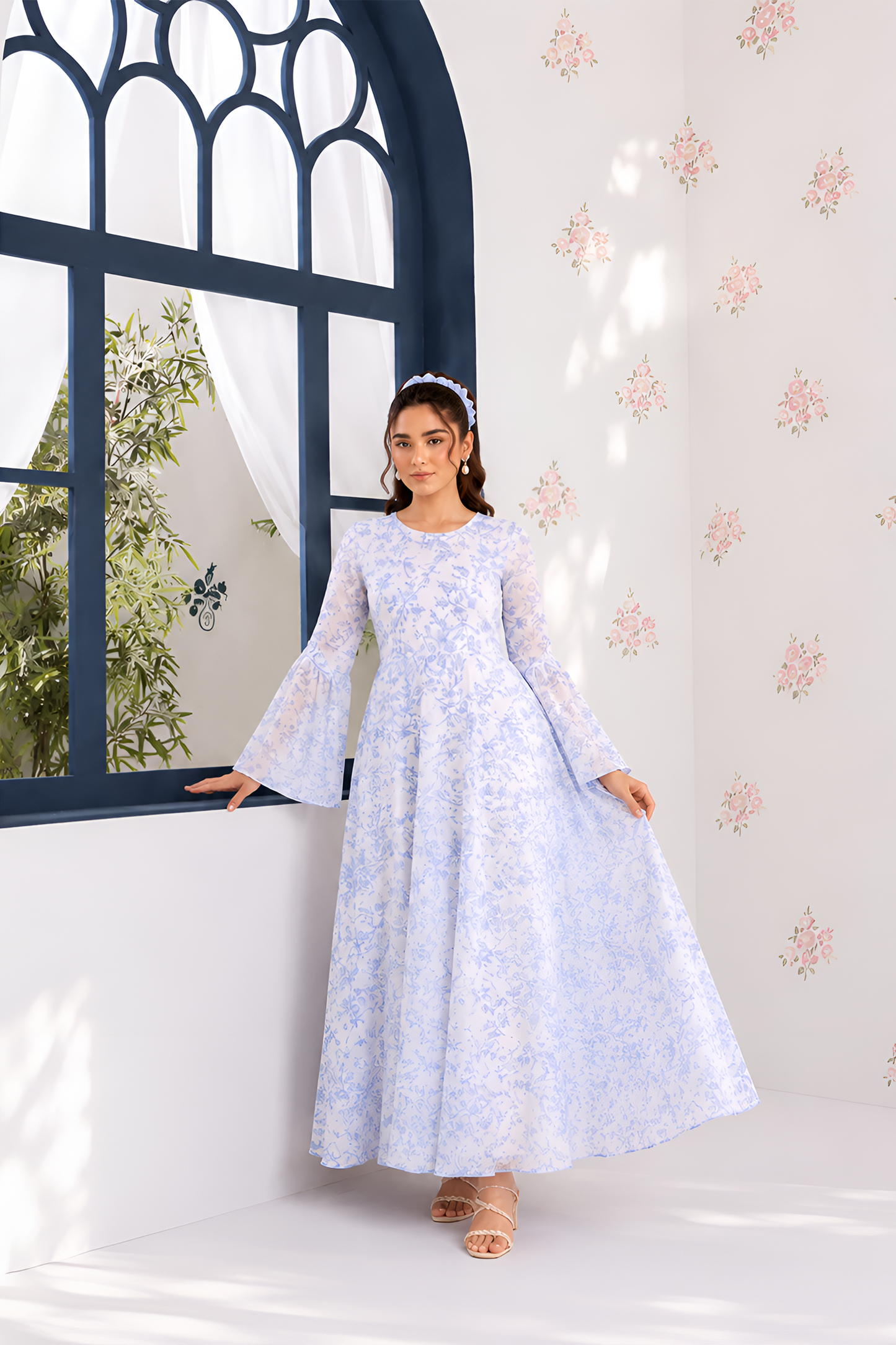Silk and Saffron Audra Floral Long Dress