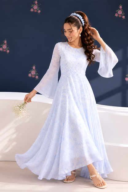 Silk and Saffron Audra Floral Long Dress