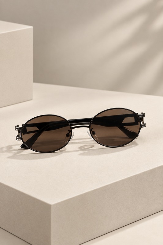 Vintage Inspired Round Sunglasses – Gold & Olive
