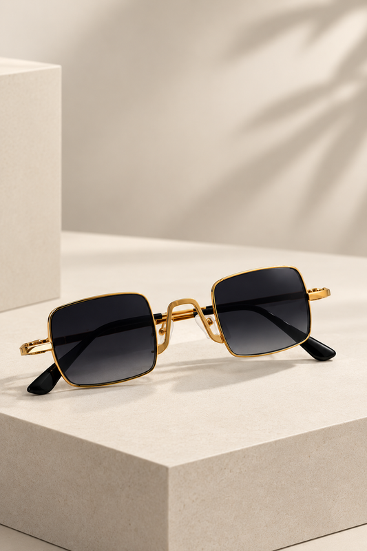 Square Curved Bridge Frame Sunglasses